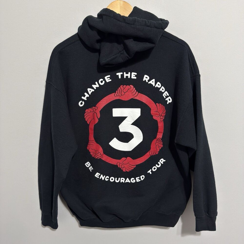 Chance The Rapper Black Hoodie Be Encouraged Tour Courage Mens Large